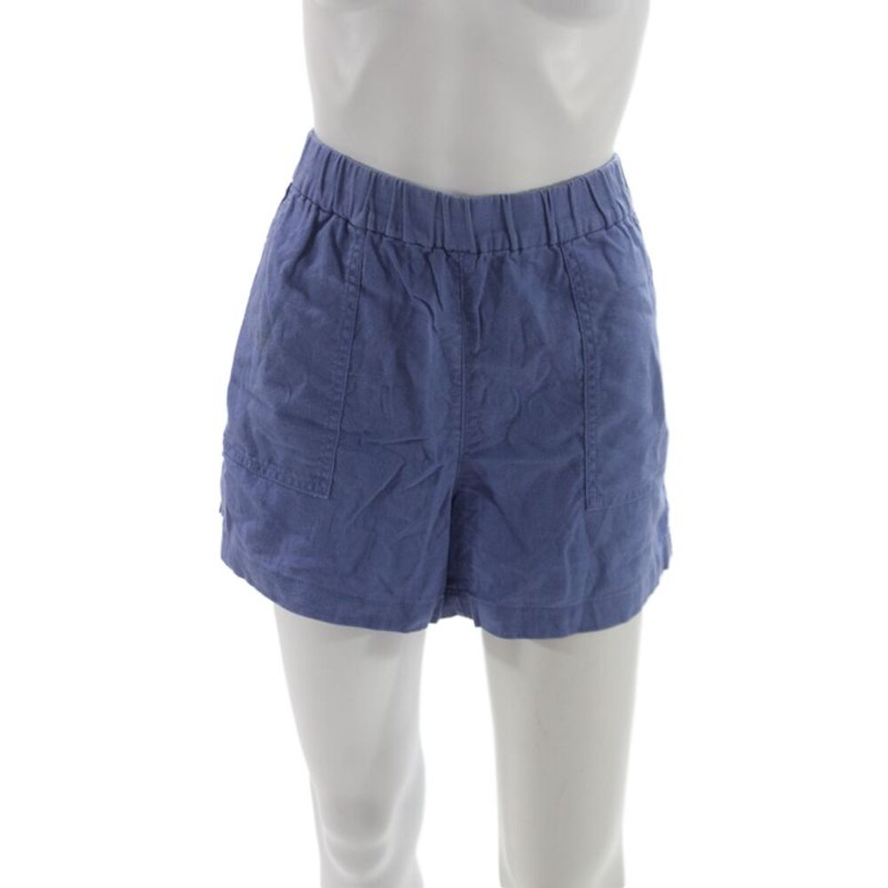 J Crew Womens Utility Blue Linen Shorts Size S